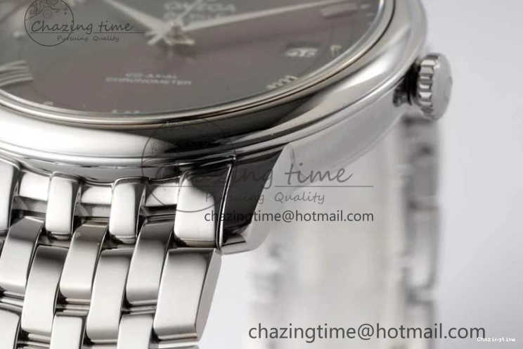 0213 De Ville SS DIWF 1:1 Best Edition Gray Dial SS Markers on SS Bracelet MIYOTA FlexibleFit 7851